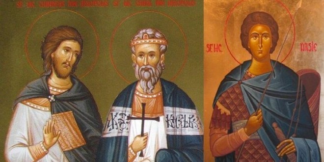 Sfinţi români şi protoromâni: Sfinţii Chiril, Chindeu şi Tasie