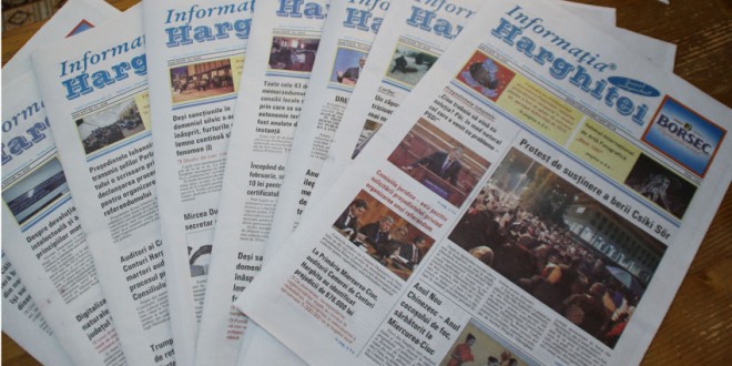 Susține singurul ziar românesc din județul Harghita donând 2% din impozitul pe venit Fundației „Adevărul Harghitei”