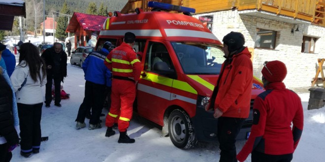 Jandarmii montani și salvamontiștii au intervenit pe o pârtie de la Harghita Băi pentru a acorda ajutor unor copii