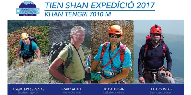Alpiniştii din Covasna şi Harghita, plecaţi în expediţia Tien Shan 2017, au atins Vârful Chapaev