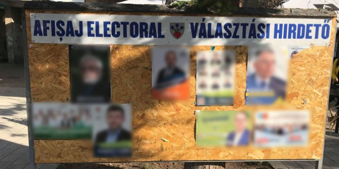 <h5><i>În urma unei sesizări a PSD</i></h5> Biroul Electoral de Circumscripţie Miercurea Ciuc a decis ca o parte din afişele electorale de pe panouri să fie înlăturate