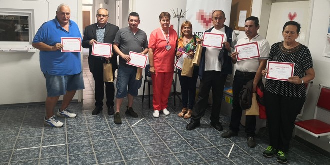 Diplome de onoare pentru mai mulţi donatori de sânge harghiteni