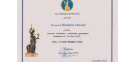Un bilborean geograf, dr. Tofan George-Bogdan, obţine premiul „Dimitrie Onciul”al Academiei Române