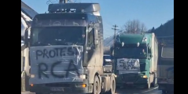 Şi transportatorii din Tulgheş au protestat