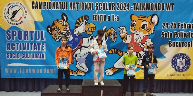 Ciucan pe podium la Campionatul Naţional Şcolar 2024 – Taekwondo WT