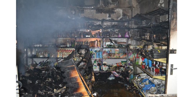 Incendiu la un magazin alimentar din Băile Tușnad