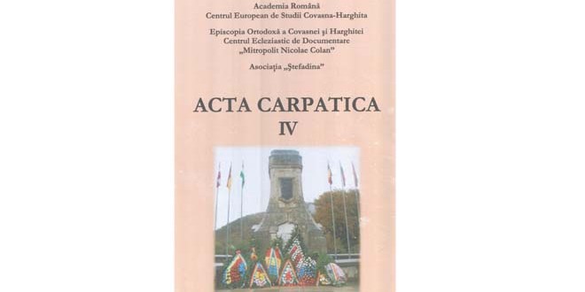 Acta Carpatica 4 – Anuarul românilor din sud-estul Transilvaniei