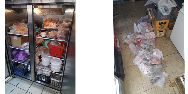 Aproximativ 200 de kg de carne și alte produse, confiscate
