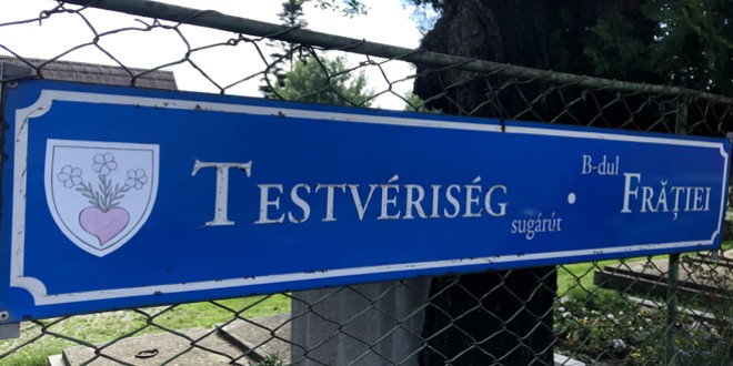 Edilul din Miercurea Ciuc, obligat de instanţă să schimbe plăcuţele cu denumirile străzilor din municipiu inscripţionate nelegal, mai întâi în limba maghiară