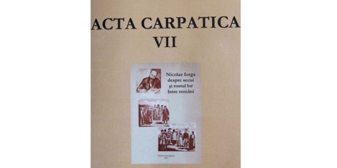 <h5><i>Acta Carpatica VII:</i></h5> O continuitate remarcabilă a cercetării ştiinţifice privind sud-estul Transilvaniei