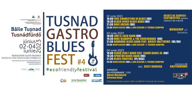 Sâmbătă se pun în vânzare abonamentele early bird la Tuşnad Gastro Blues Fest
