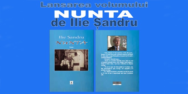 <h5><i>Vineri, de la ora 13:00, la Toplița:</i></h5>Lansarea celui mai nou roman al prof. Ilie Șandru, „Nunta”