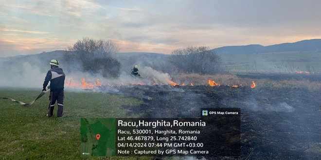 Destul de multe incendii de vegetaţie în arii protejate, în ultimele zile, în judeţul Harghita