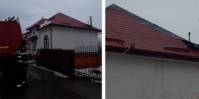 Incendiu la acoperişul Şcolii Primare din Moglăneşti, Topliţa