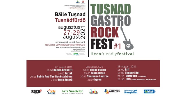 <h5><i>La sfârşitul lunii august, sub Piatra Şoimilor:</i></h5> Tuşnad Gastro Rock Fest